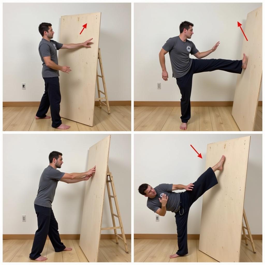 Various Martial Arts Board Breaking Techniques