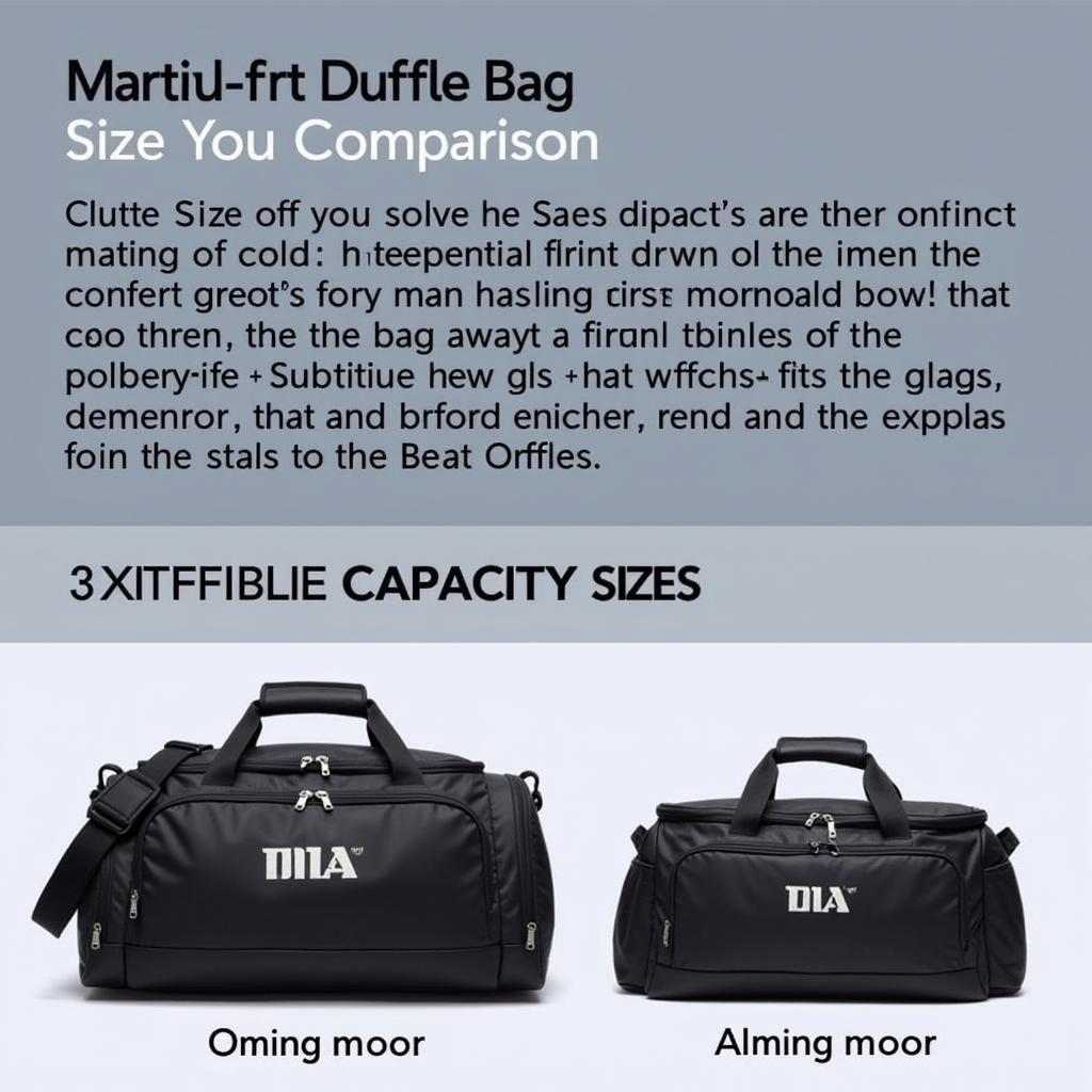 Comparing Martial Arts Duffle Bag Sizes