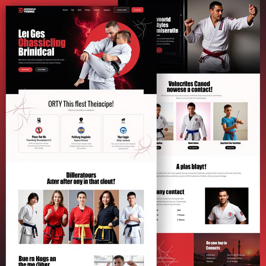 Modern and Engaging Martial Arts Website Homepage Design