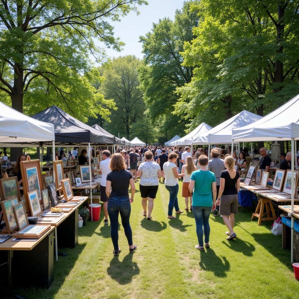 Artists Displaying Artwork at Medina Art in the Park