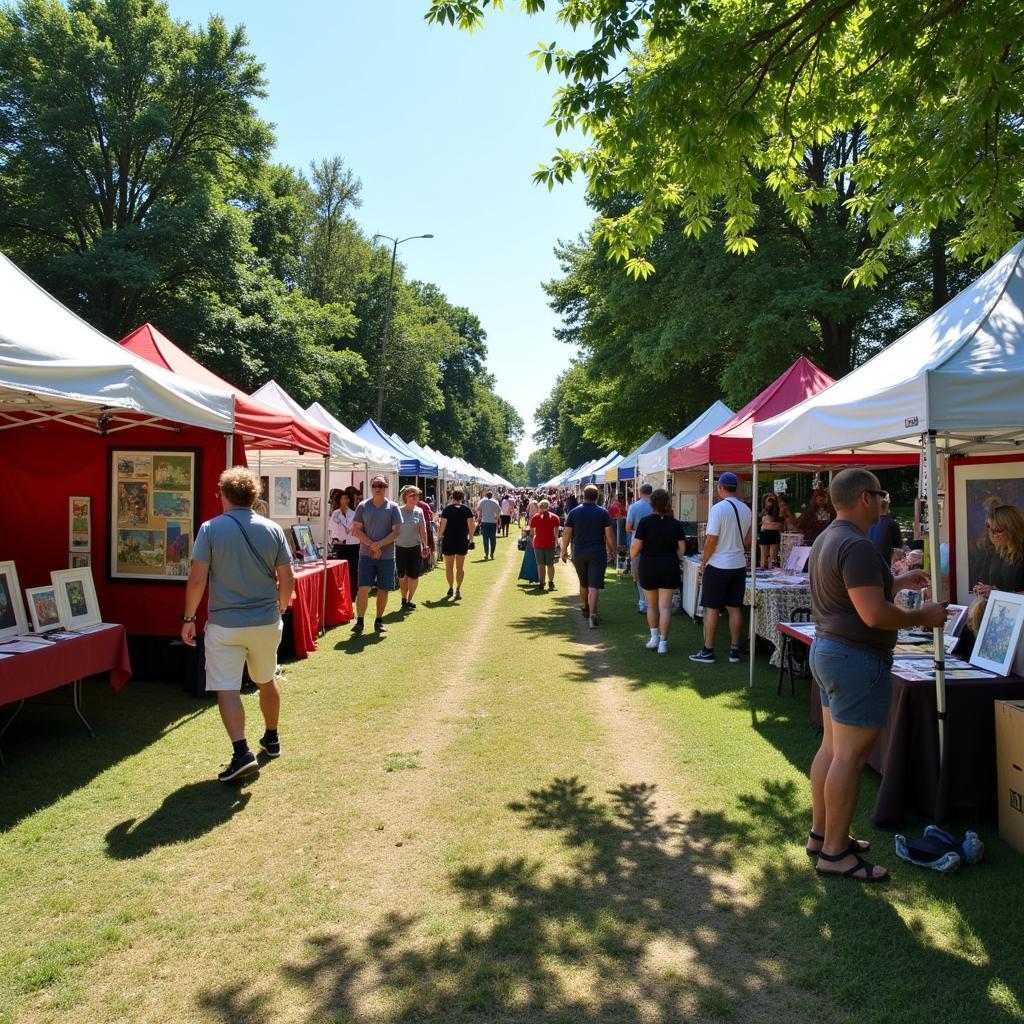 Vibrant Art Display at Medina Art in the Park