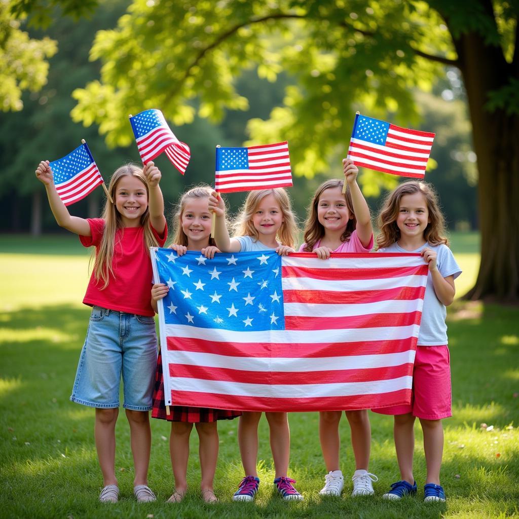 Memorial Day Art Projects with Flags and Banners