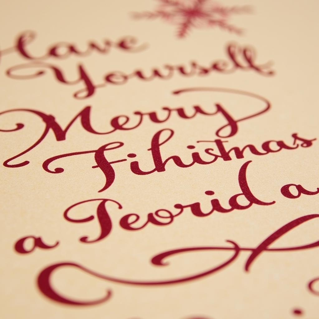 Merry Little Christmas Typography Wall Art