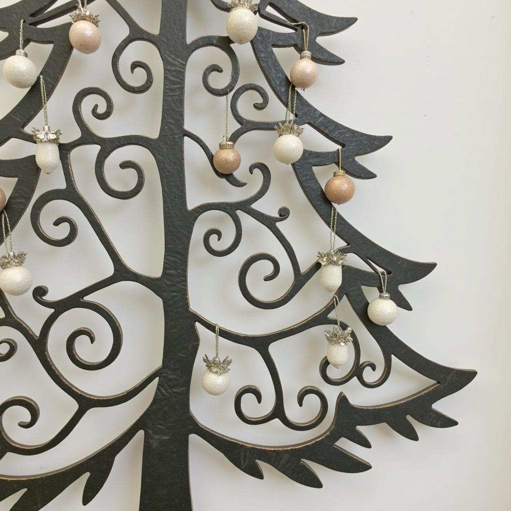 Metal Christmas Tree Wall Art for Festive Decor