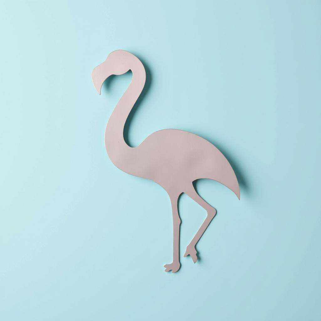 Modern Metal Flamingo Wall Art