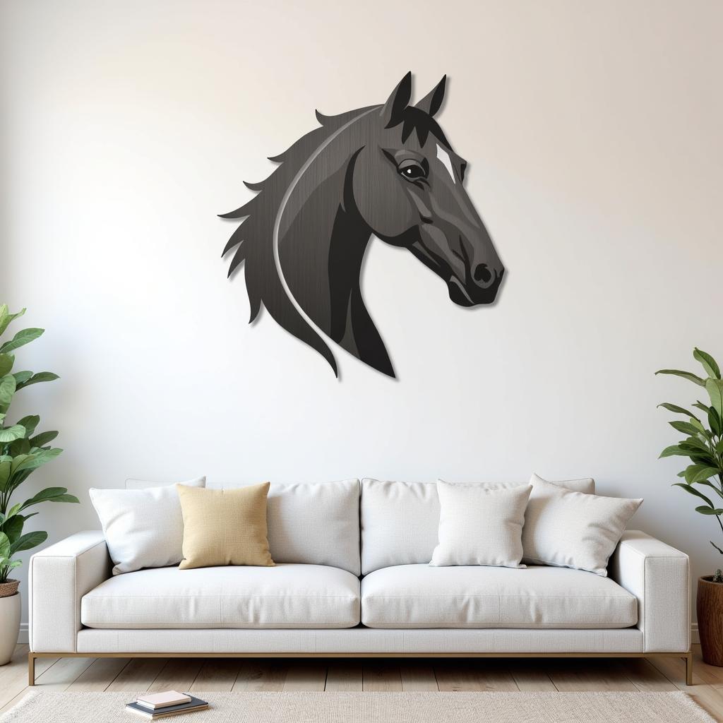 Modern Metal Horse Wall Art