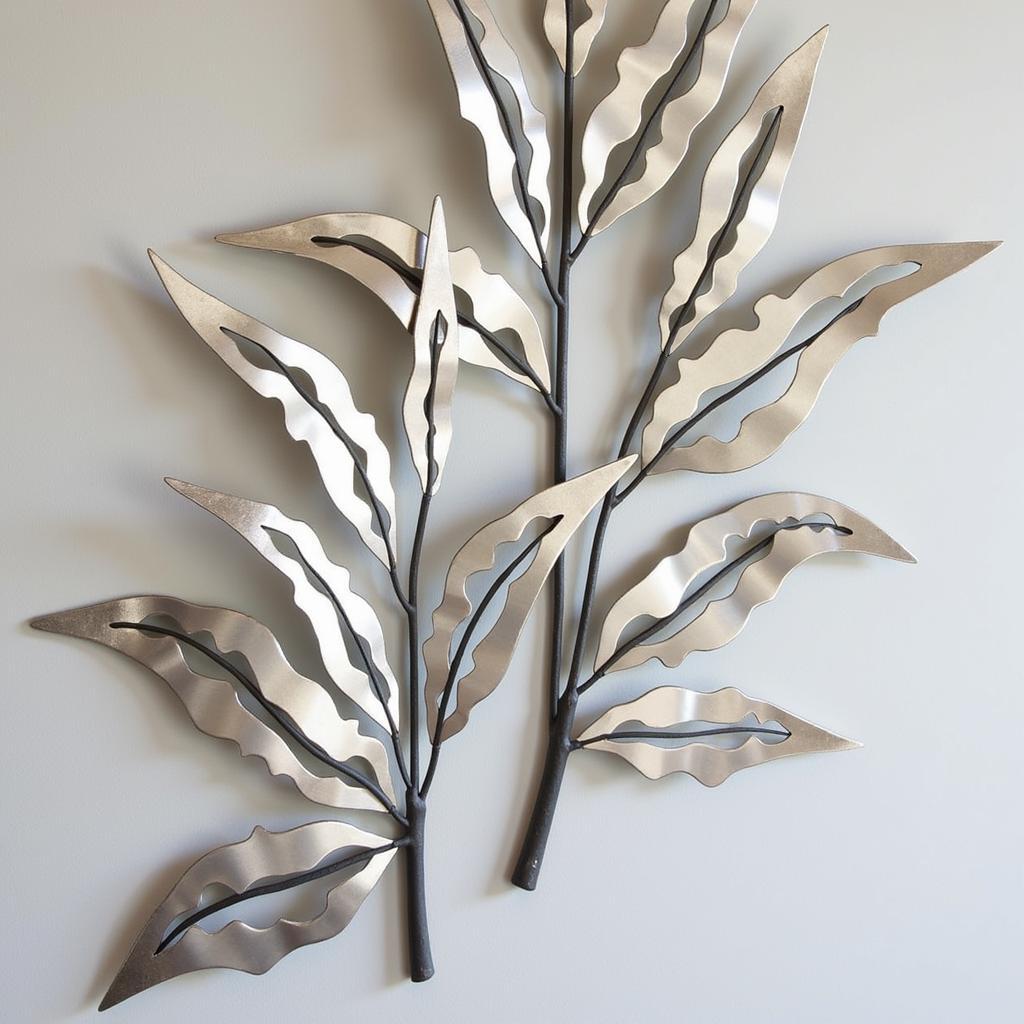 Modern Metal Leaf Wall Art Decor