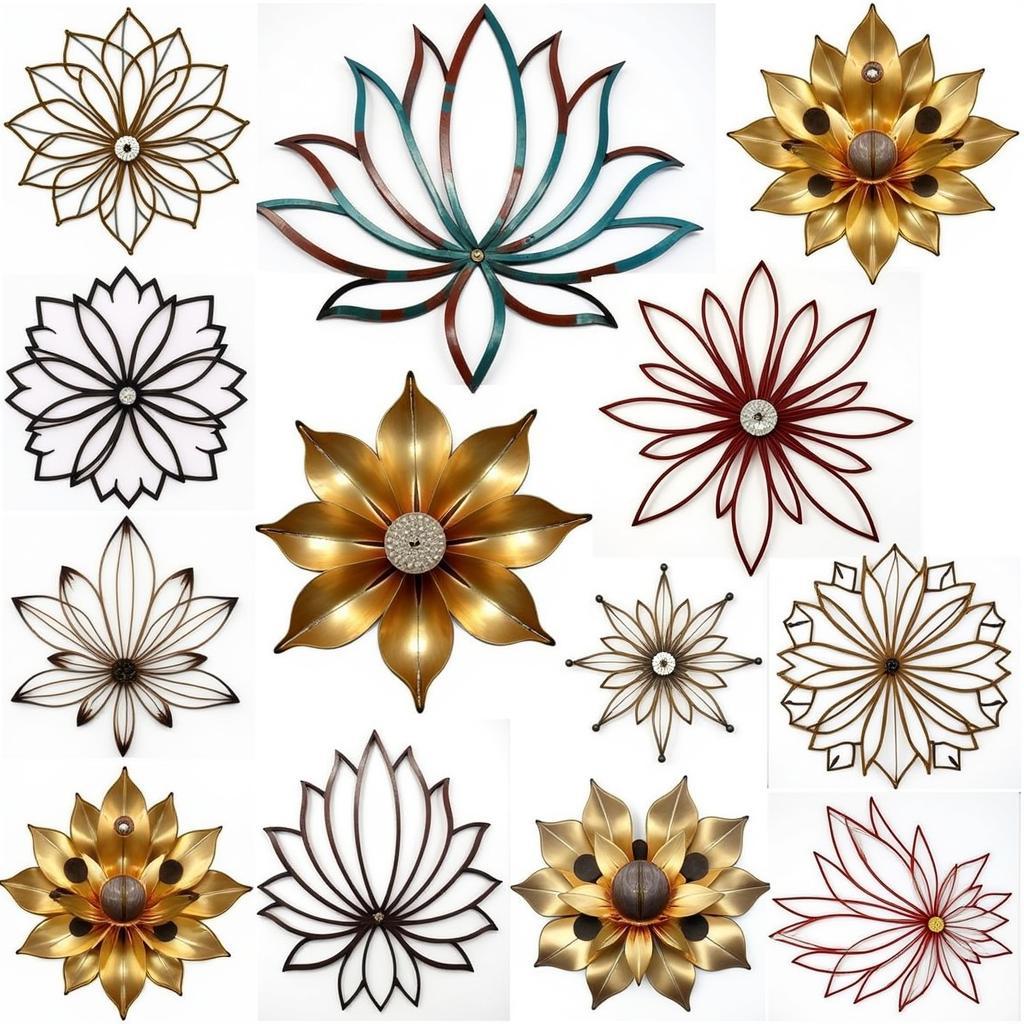 Variety of Metal Lotus Flower Wall Art Designs