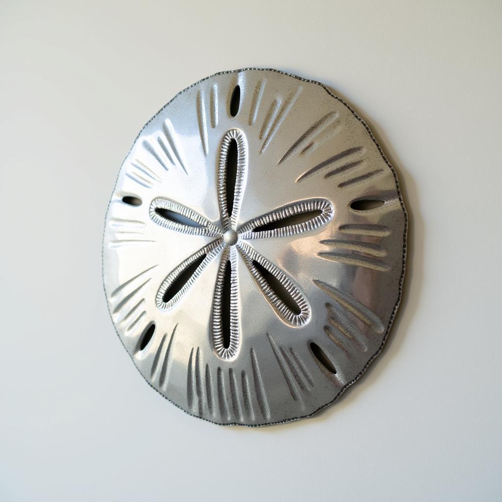 Modern Metal Sand Dollar Wall Art Decor