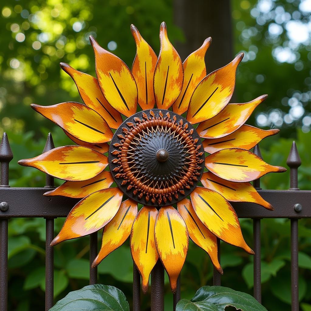 Metal Sunflower Art Garden Decor