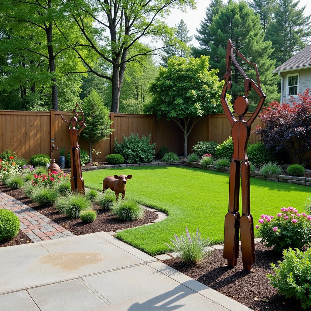 Metal Yard Art Placement Garden Design