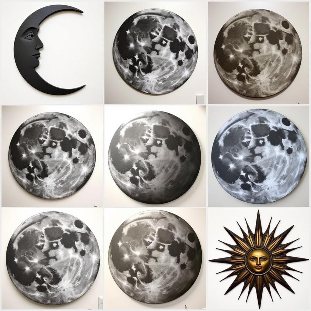 Metallic Lunar Wall Art Designs: Modern and Chic