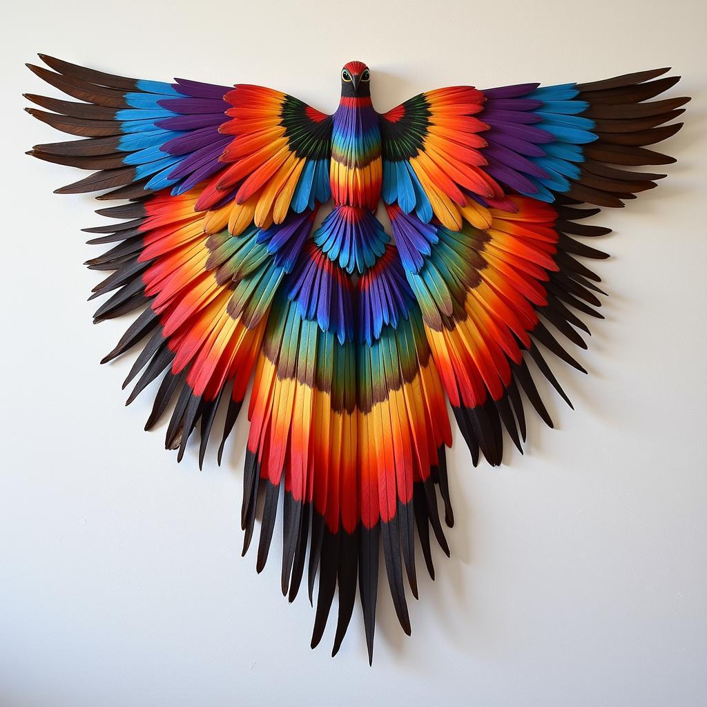 Modern Mexican Feather Wall Hanging