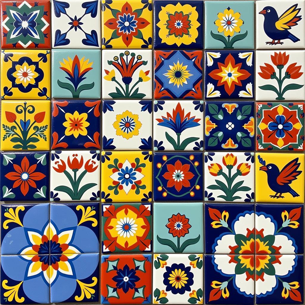 Vibrant Talavera Tile Designs Showcase Mexican Artistry