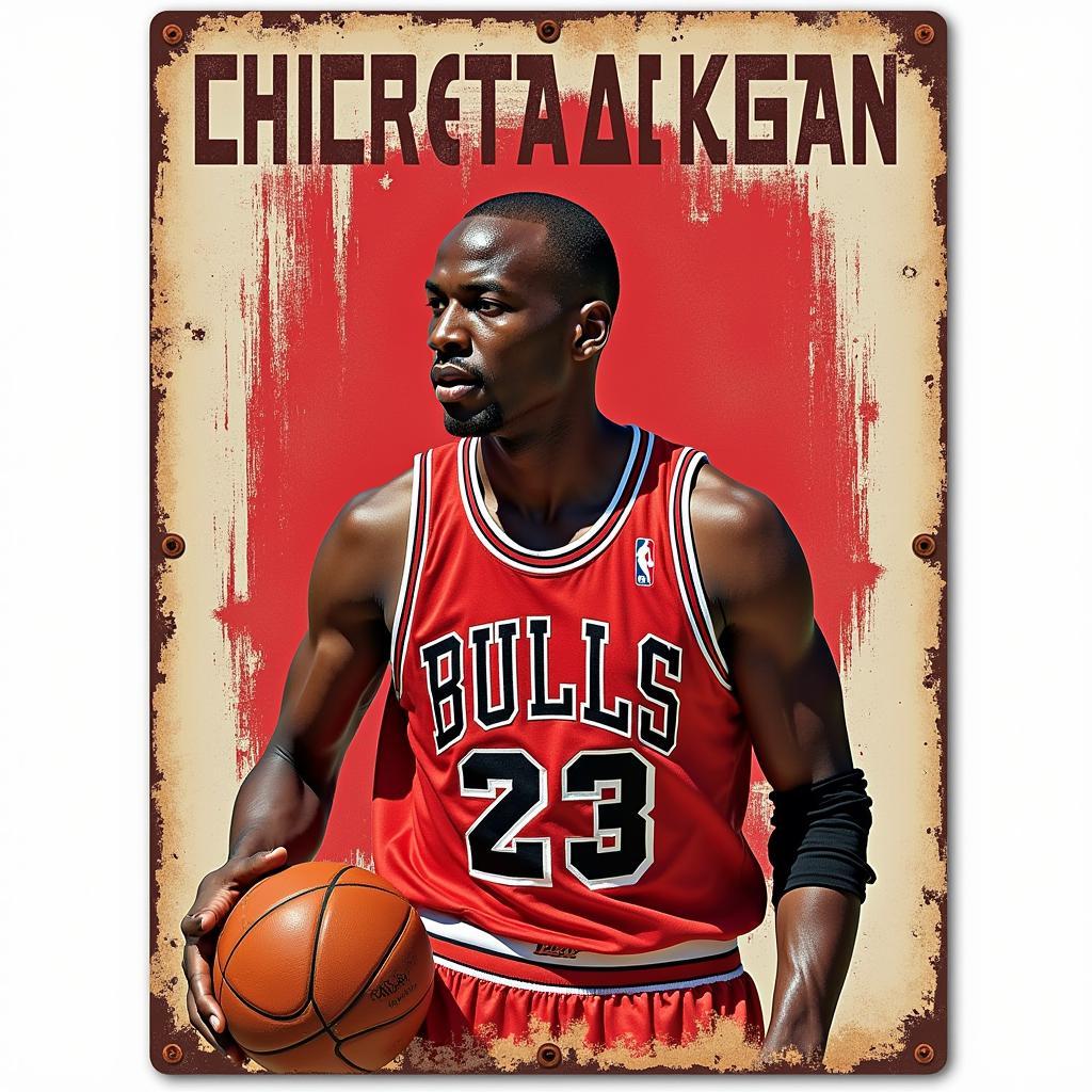 Michael Jordan Chicago Bulls Metal Sign