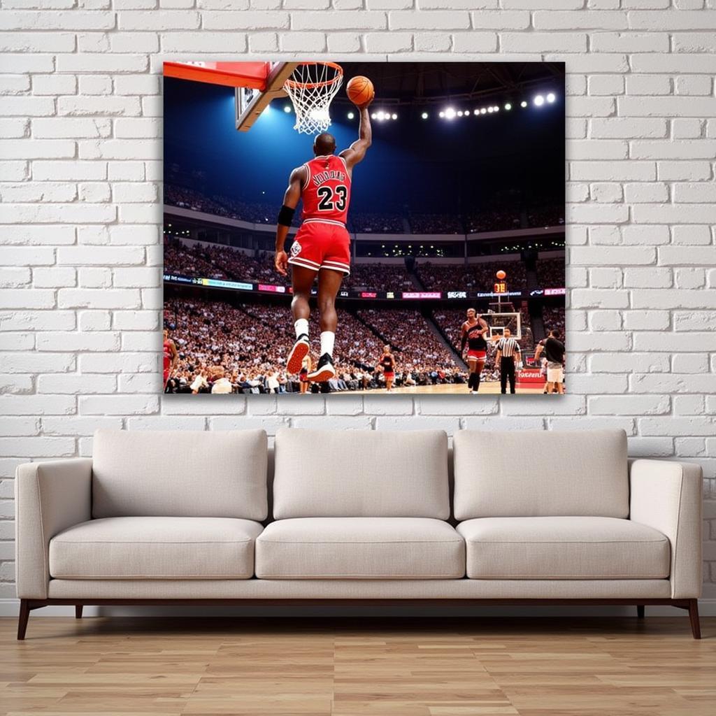 Michael Jordan Dunk Canvas Wall Art