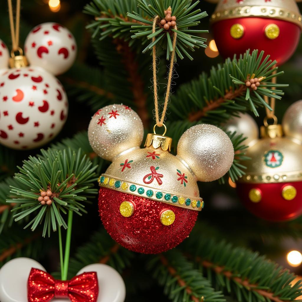 DIY Mickey Mouse Christmas Ornaments