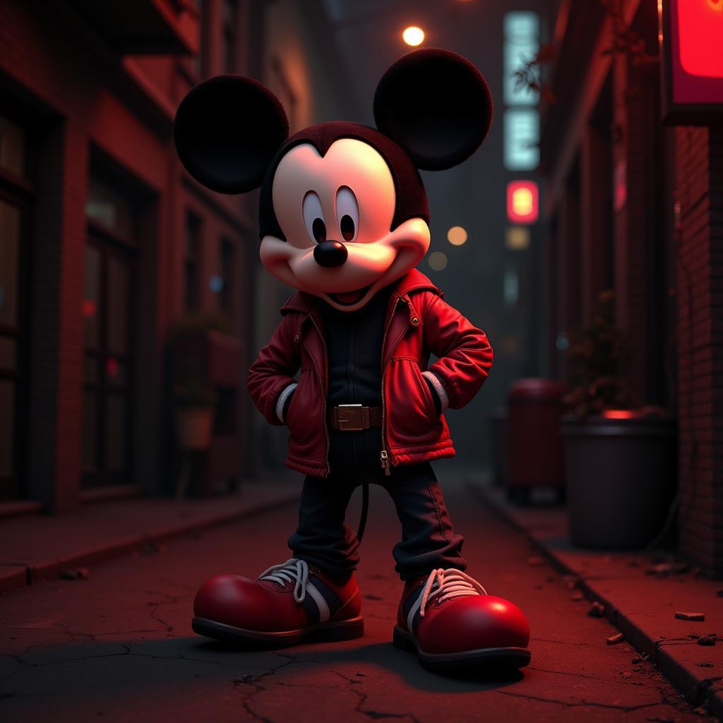 Mickey Mouse Artful Rouge Digital Art