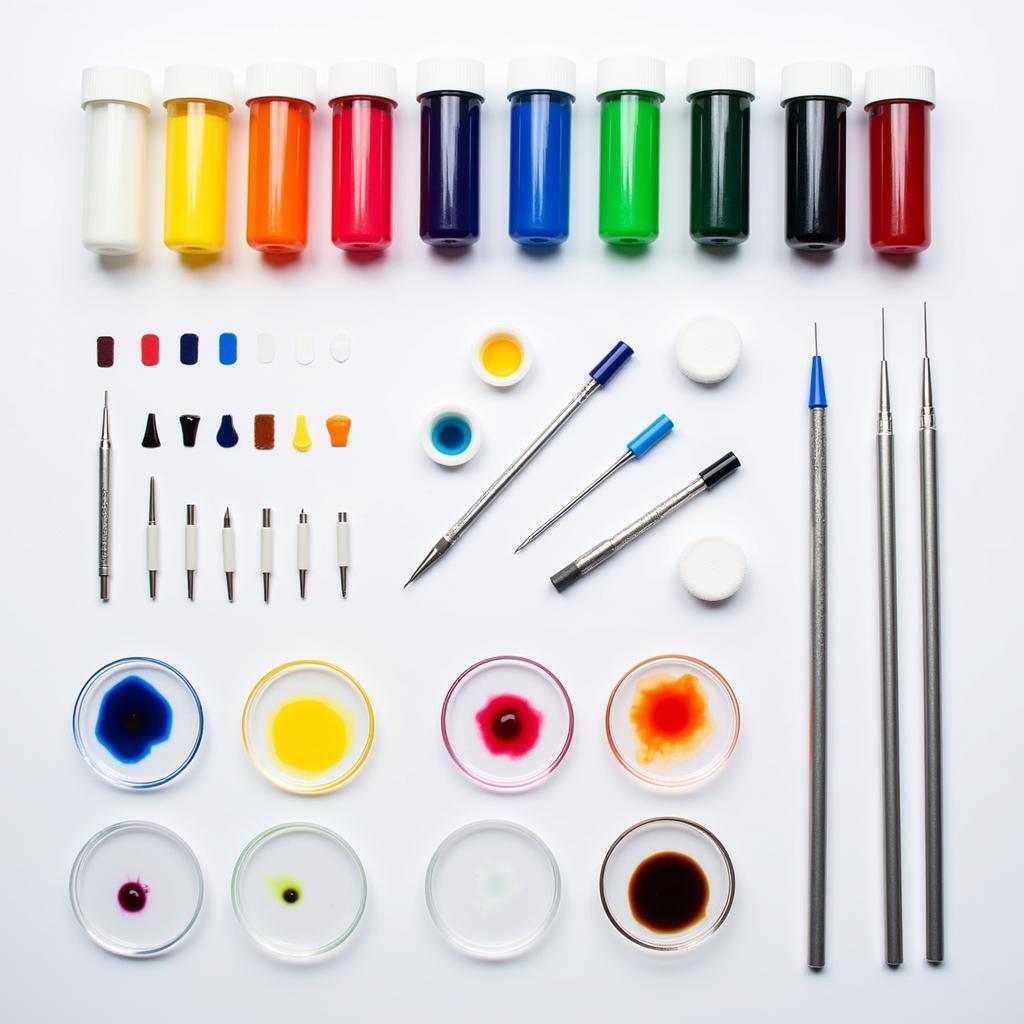 Micropipette art tools and materials