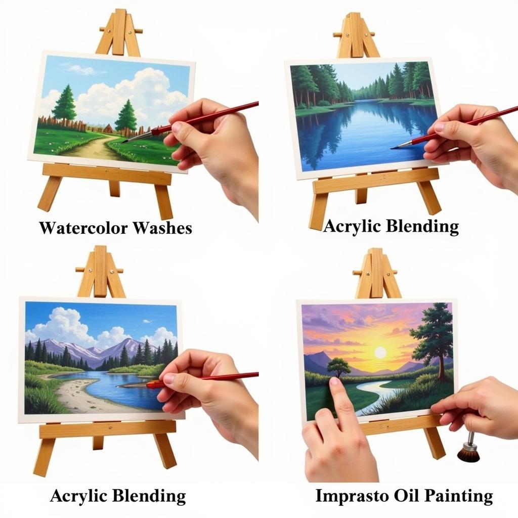 Exploring Painting Techniques with a Mini Art Easel