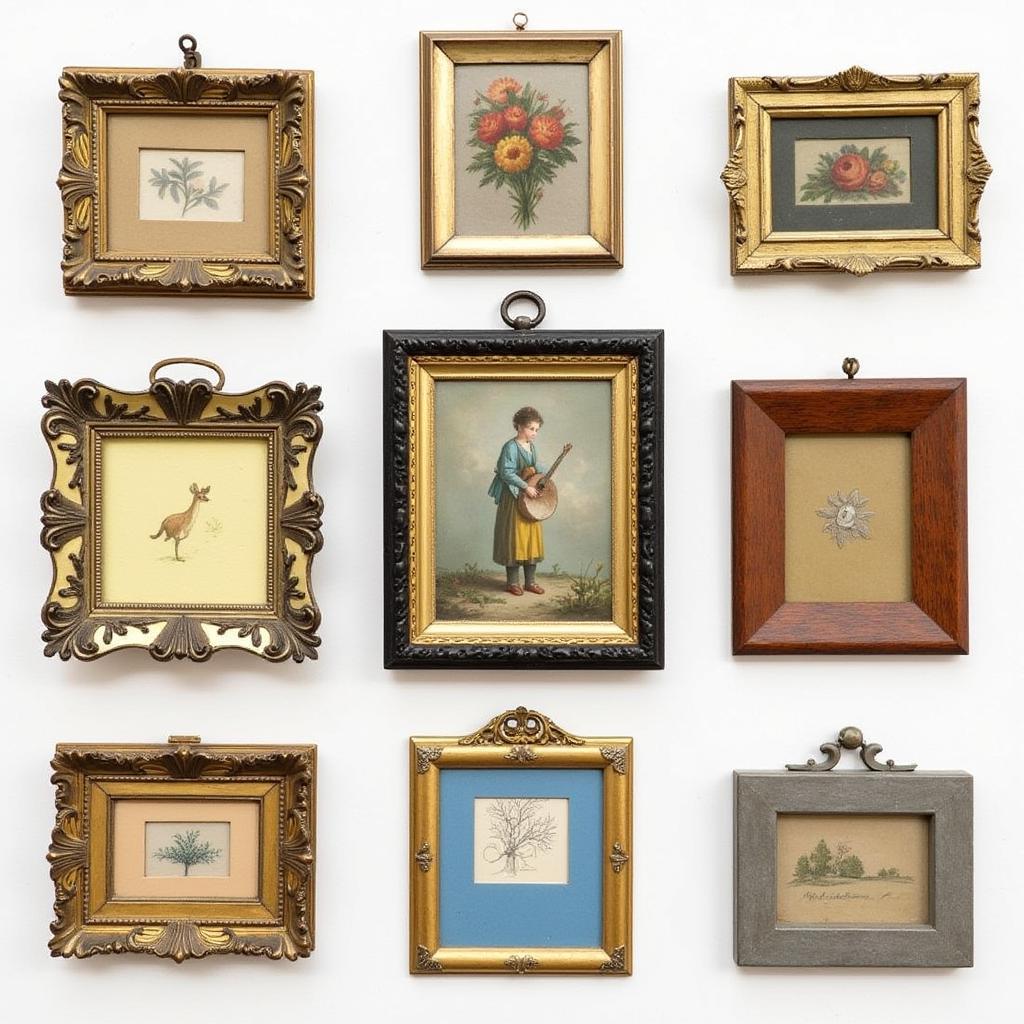 Variety of Miniature Art Frames