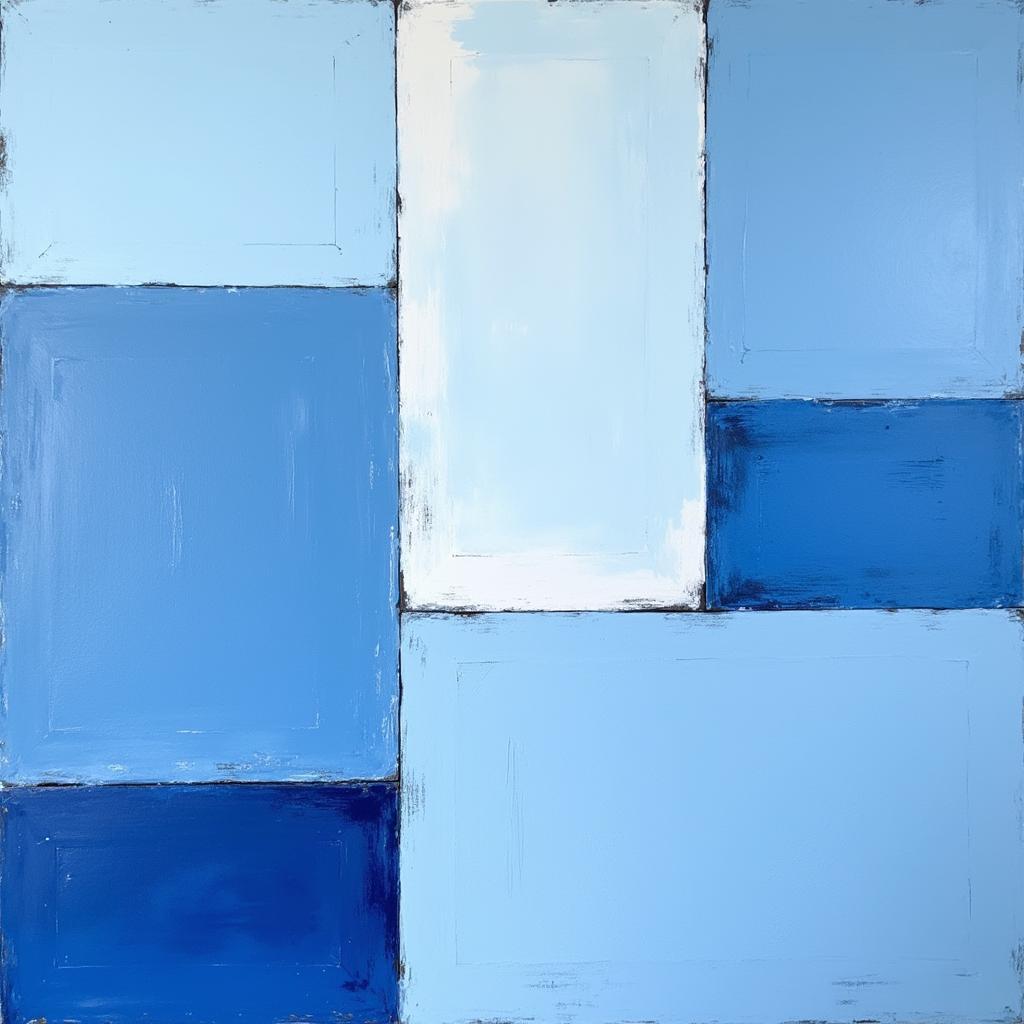 Minimalist Abstract Art in Blue Tones