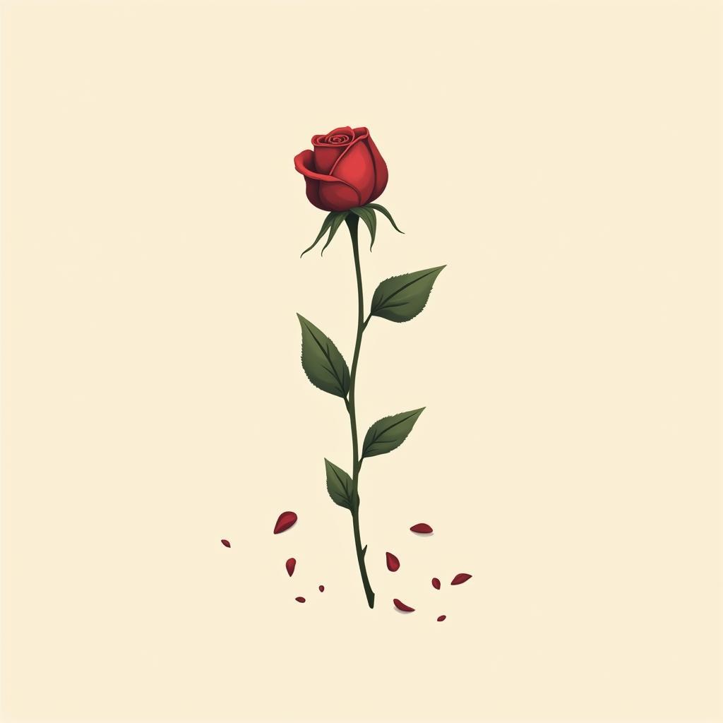 Minimalist Memento Mori Floral Wall Art