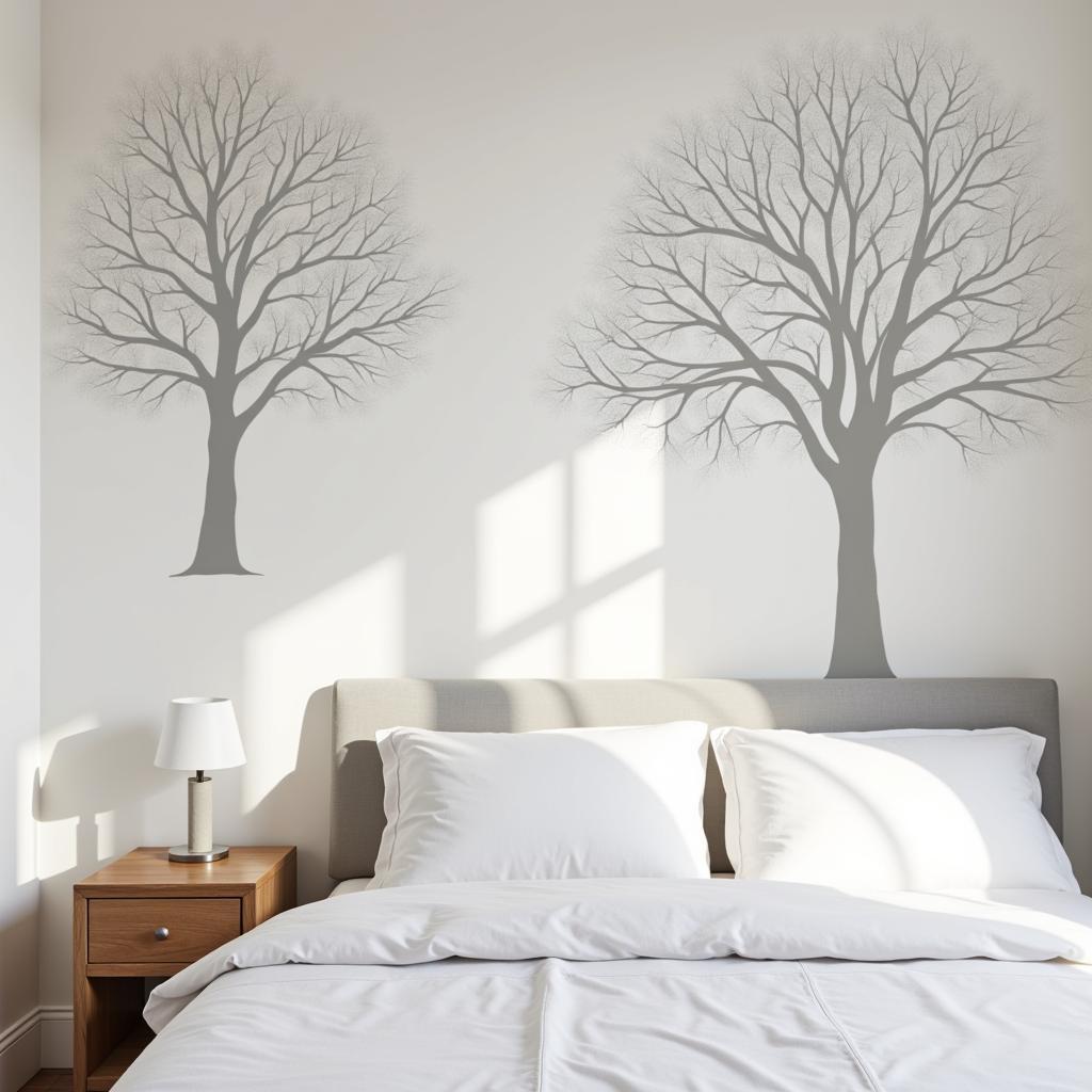 Minimalist Tree Wallpaper Bedroom