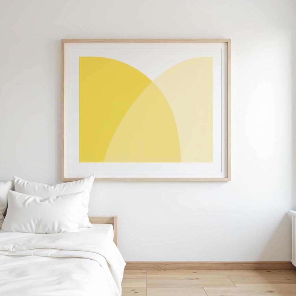 Minimalist Yellow Bedroom Wall Art