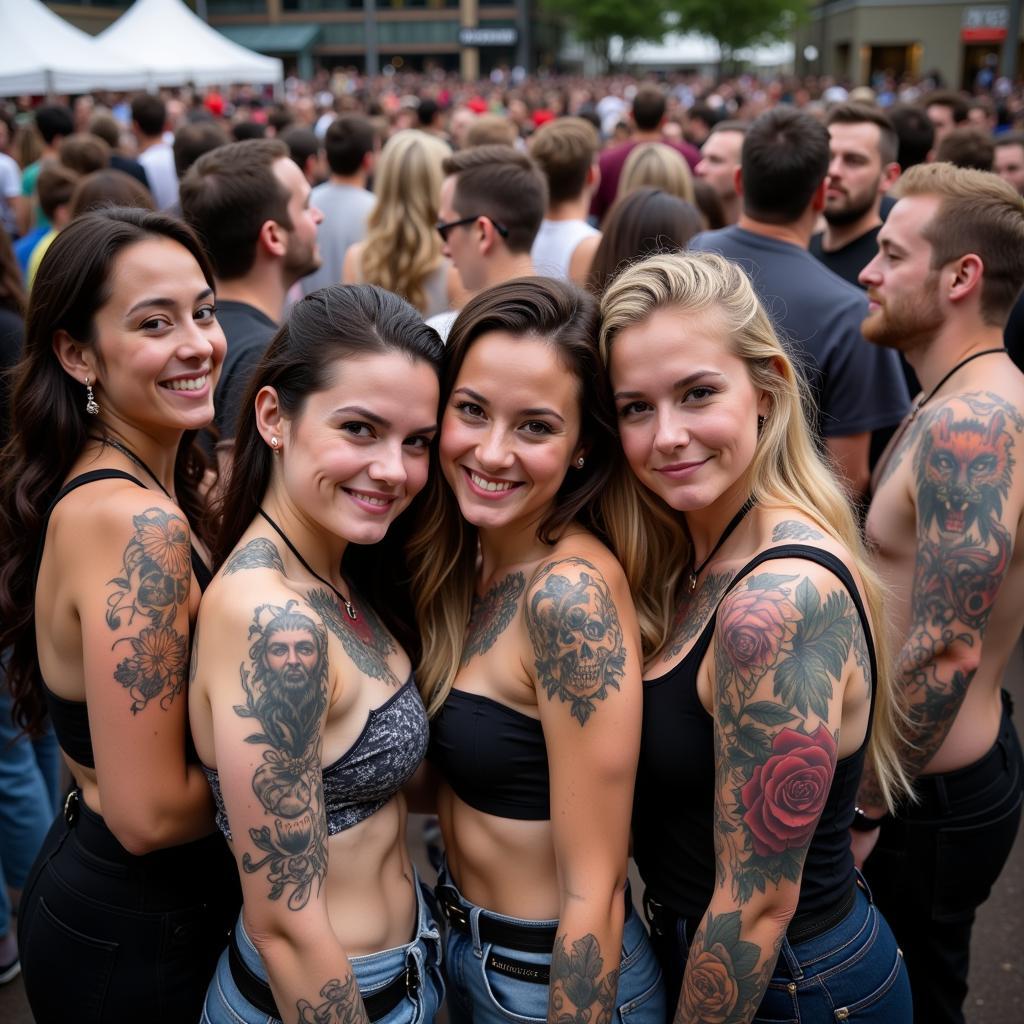 Minneapolis Tattoo Arts Festival: Attendees showing off their ink