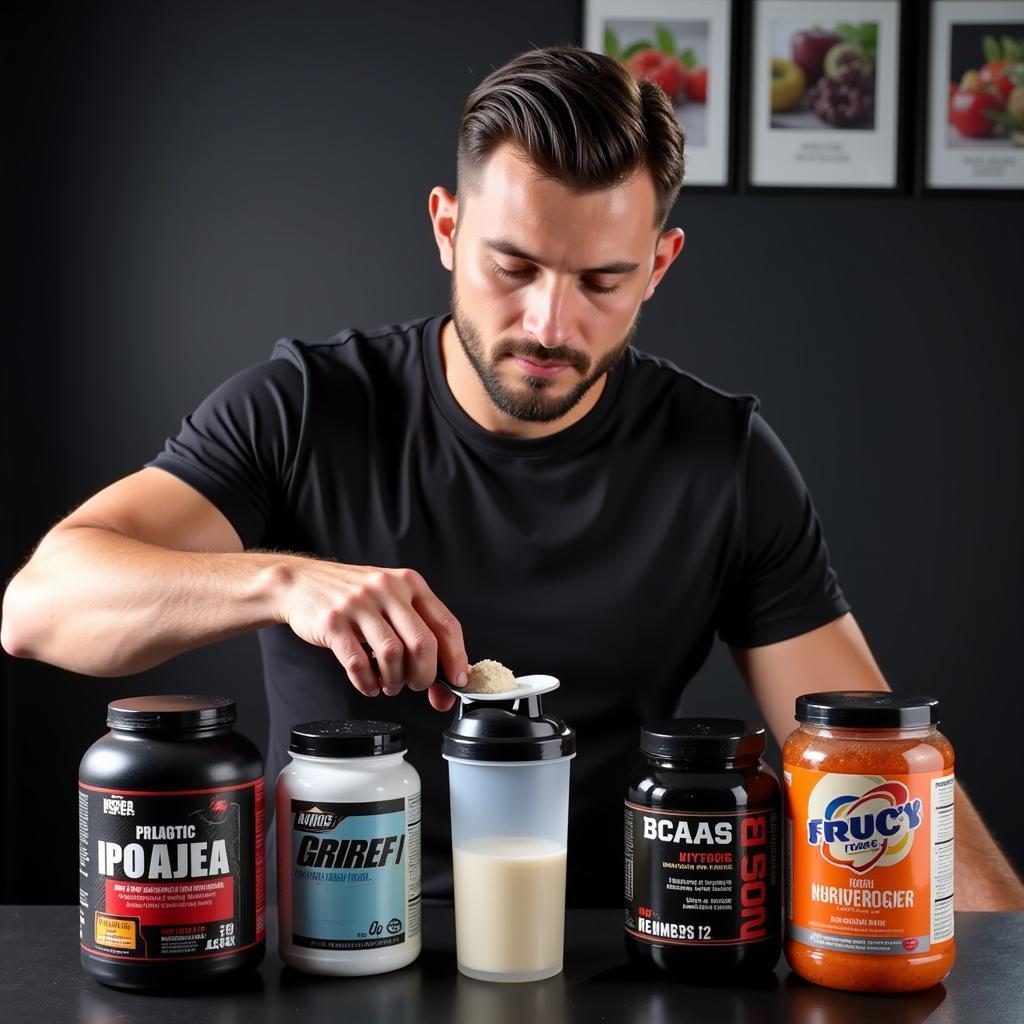 MMA Fighter Taking Supplements