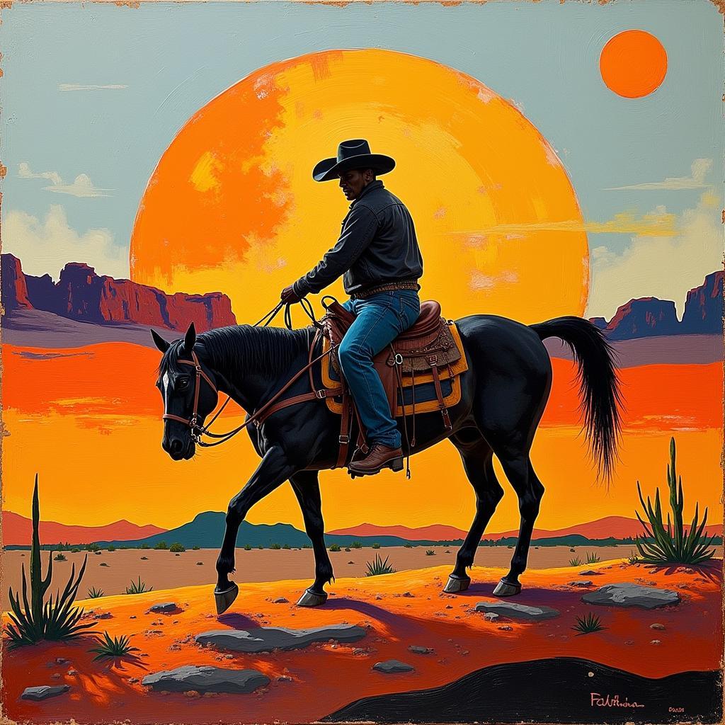 Modern Abstract Cowboy Western Art