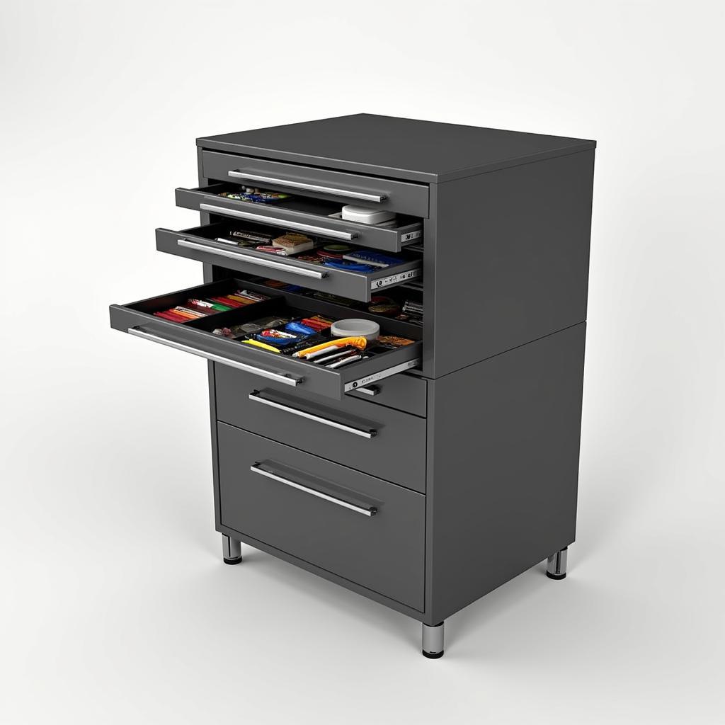 Modern art cabinet with drawers designed for optimal organization.