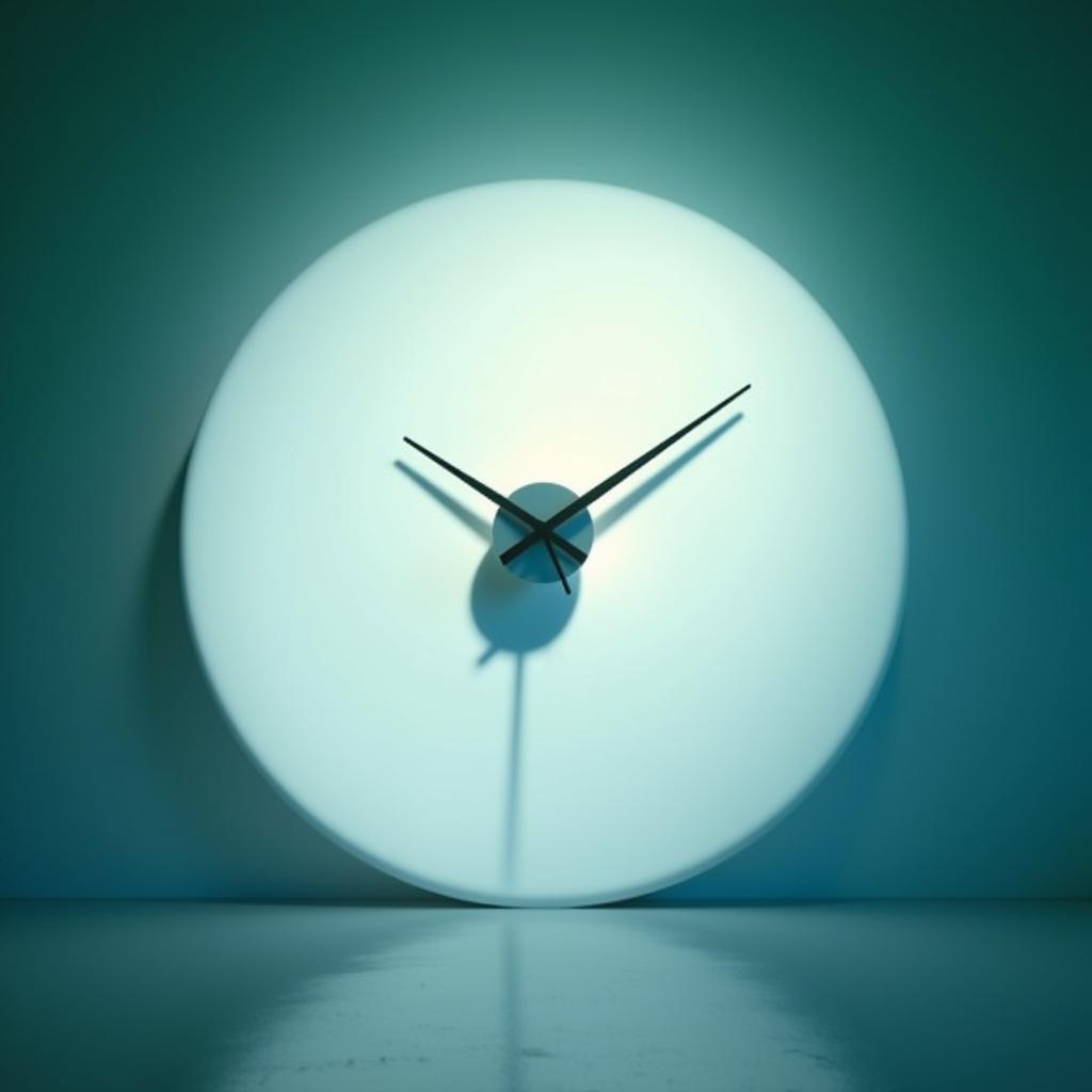 Modern Art Clock with Light and Shadow