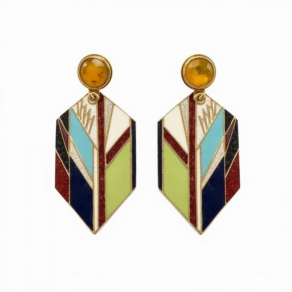 Modern Art Deco Earrings with Contemporary Design