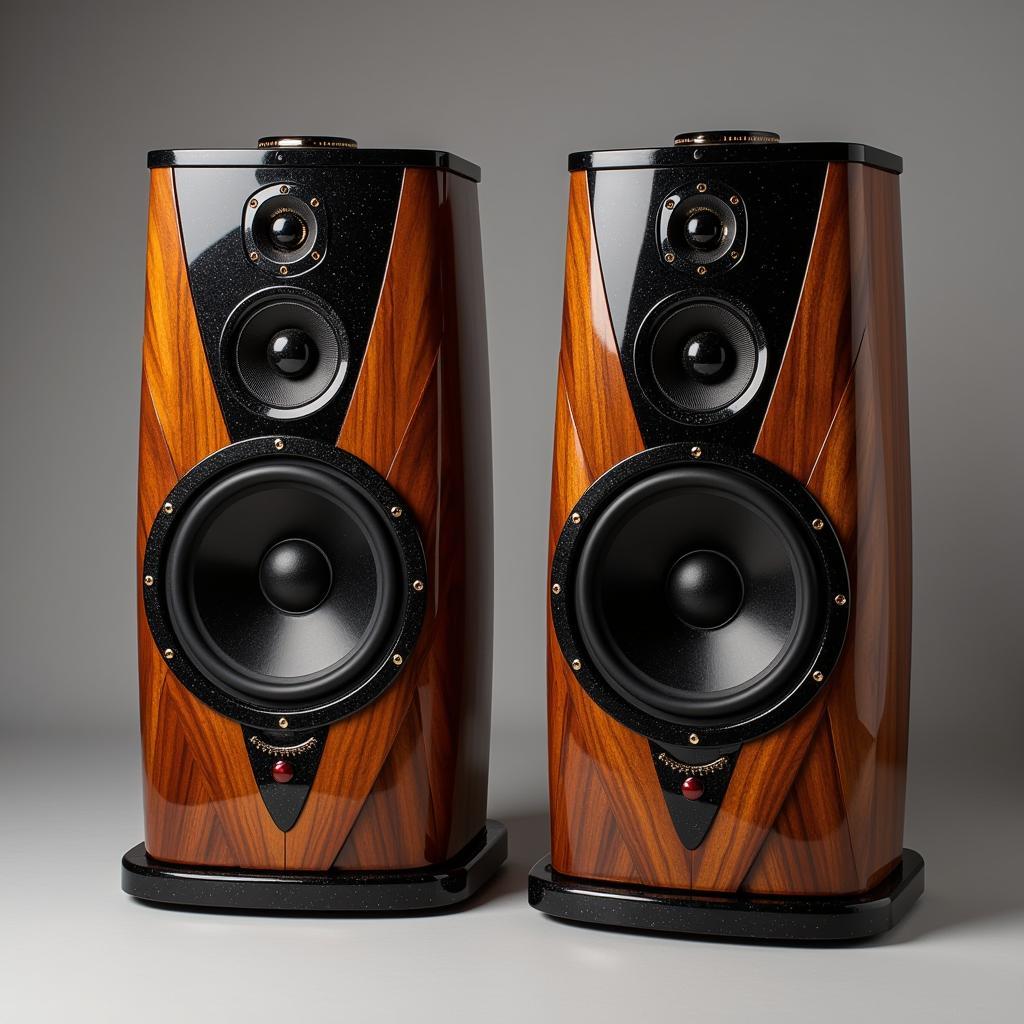 Modern Speakers with Art Deco Inspired Design