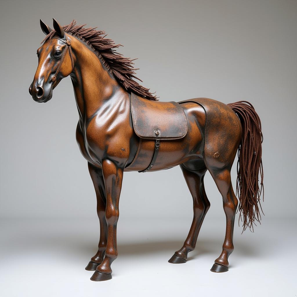 Modern Art Horse: Contemporary Sculpture of a Horse from Recycled Materials