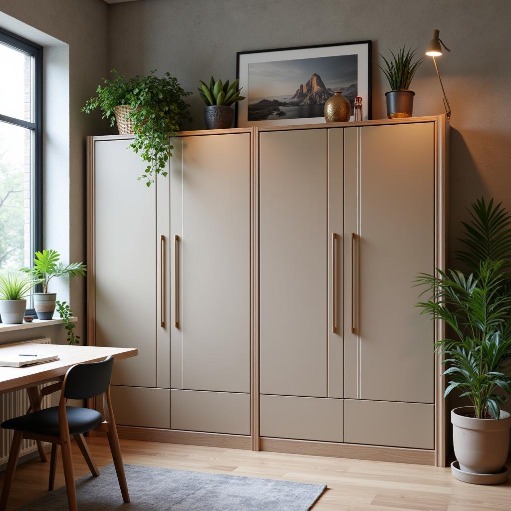 Modern Art Storage Cabinet in an Art Studio