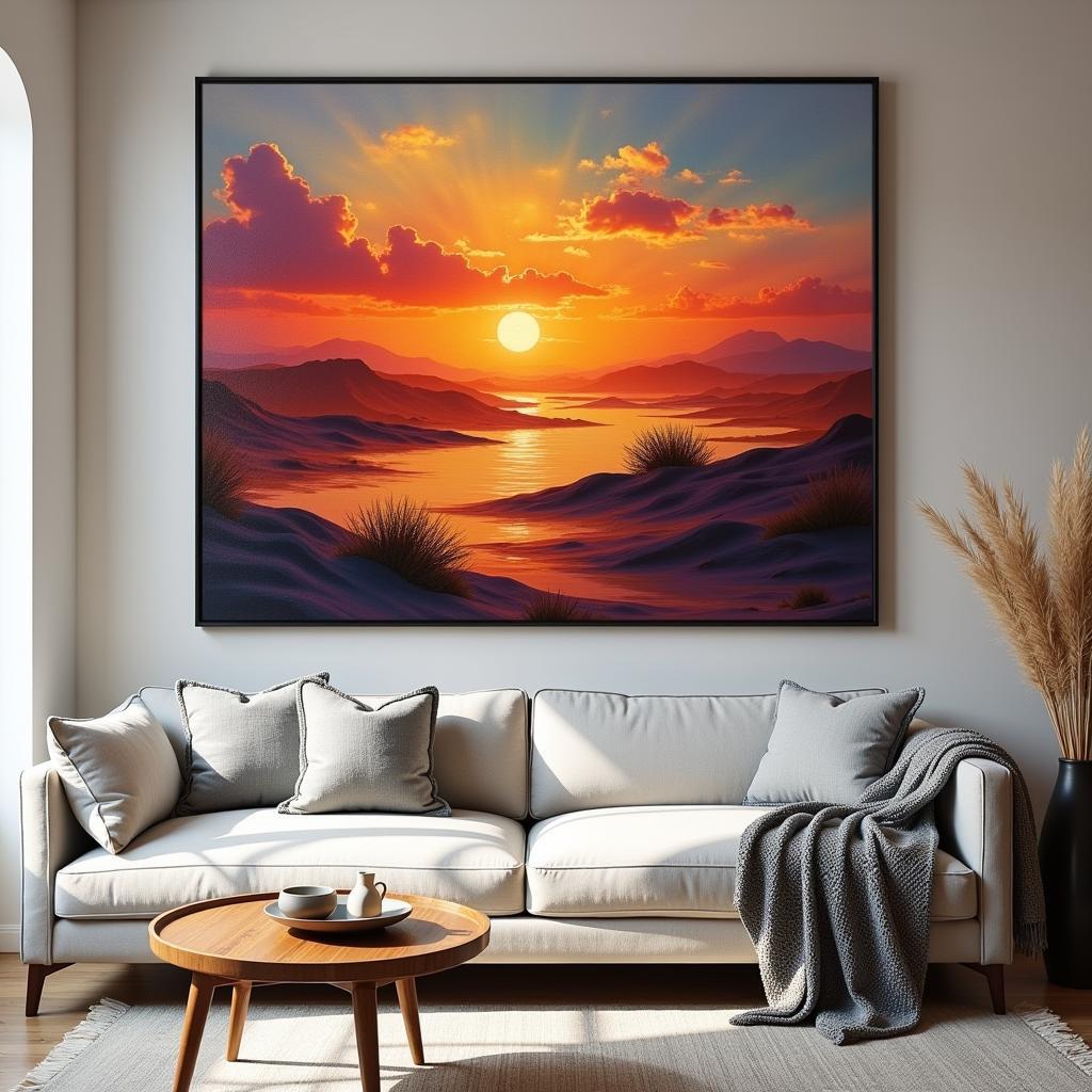 Modern Australian Landscape Wall Art Desert Scene