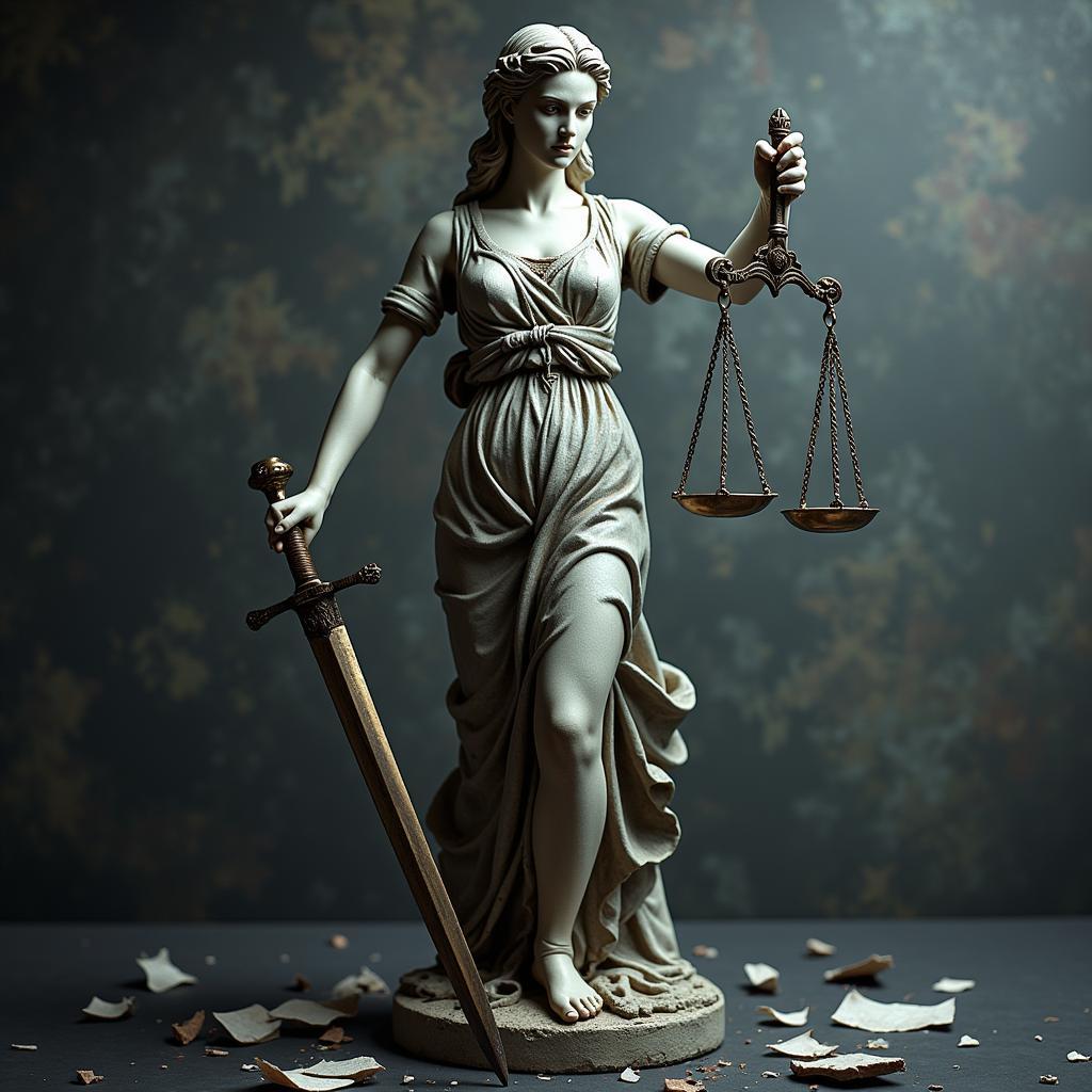 Modern Digital Interpretation of Blind Justice