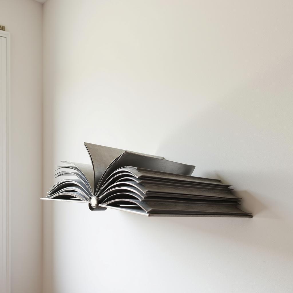 Modern Book Sculpture Wall Art