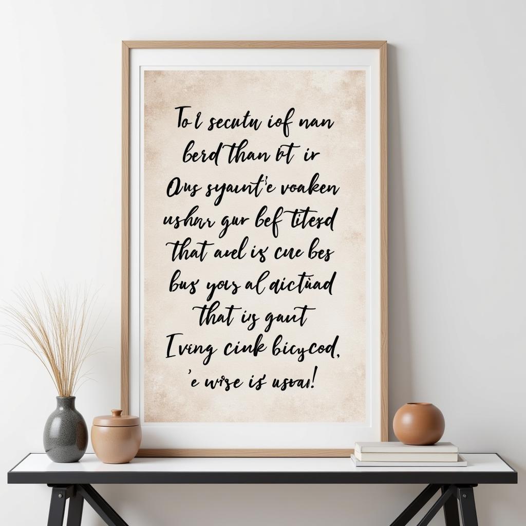 Modern Calligraphy Faith Wall Art