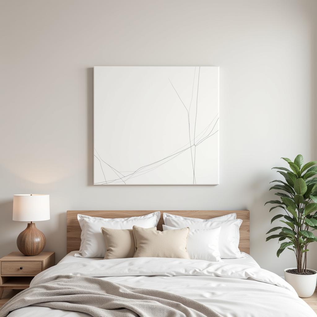 Modern Ceramic Wall Art in a Bedroom