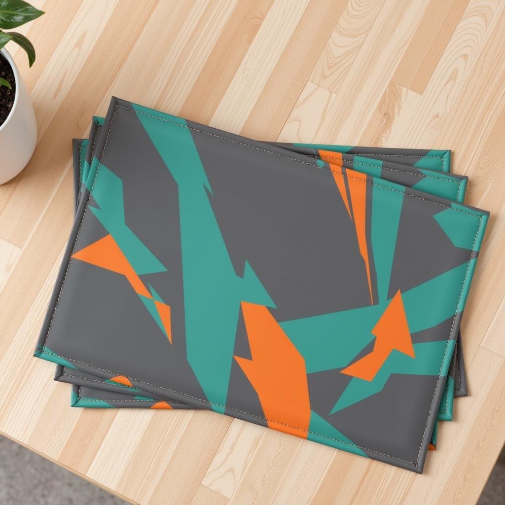 Modern Geometric Counter Art Placemats