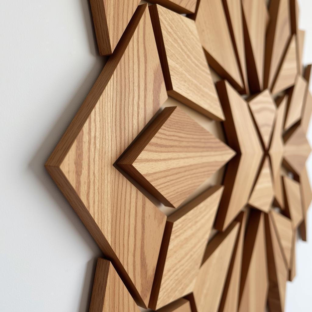 Modern Geometric Wood Wall Art Design