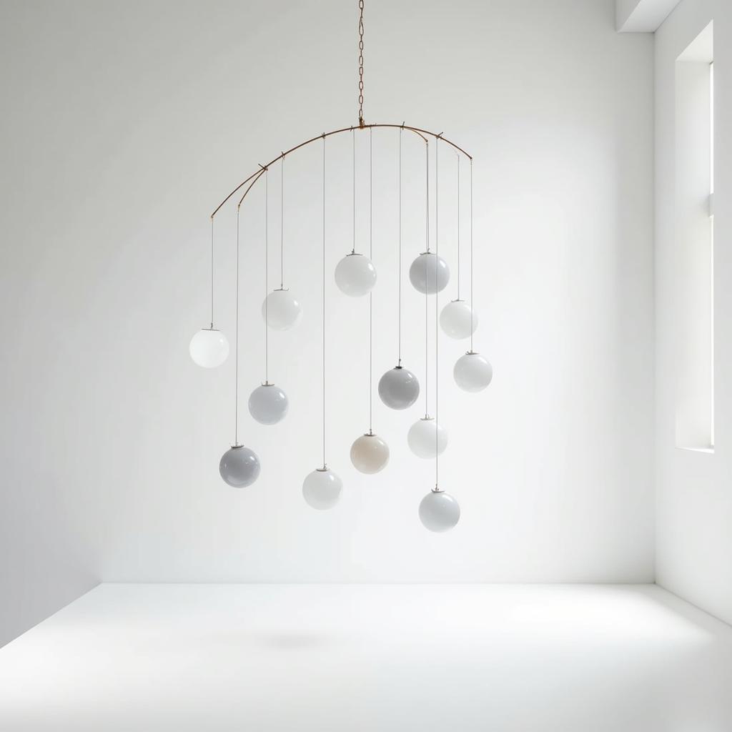 Modern Glass Mobile in a Minimalist Interior