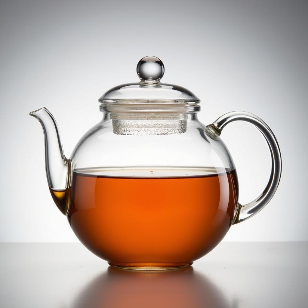 Modern Glass Teapot with Minimalist Design