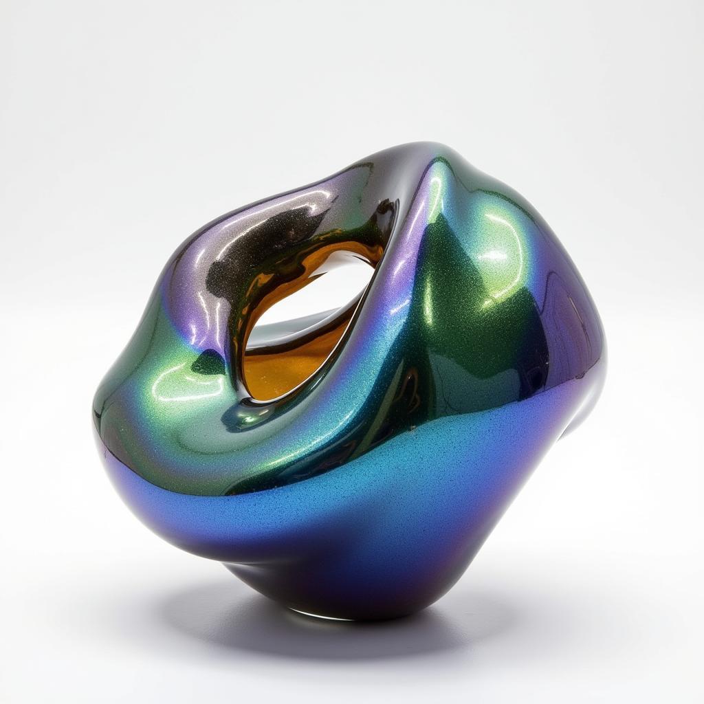 Modern Iridescent Art Glass Sculpture