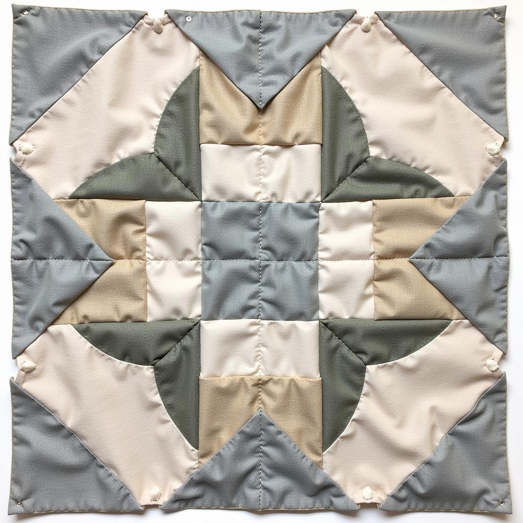 Modern Jack Dempsey Quilt Block with Unconventional Fabrics