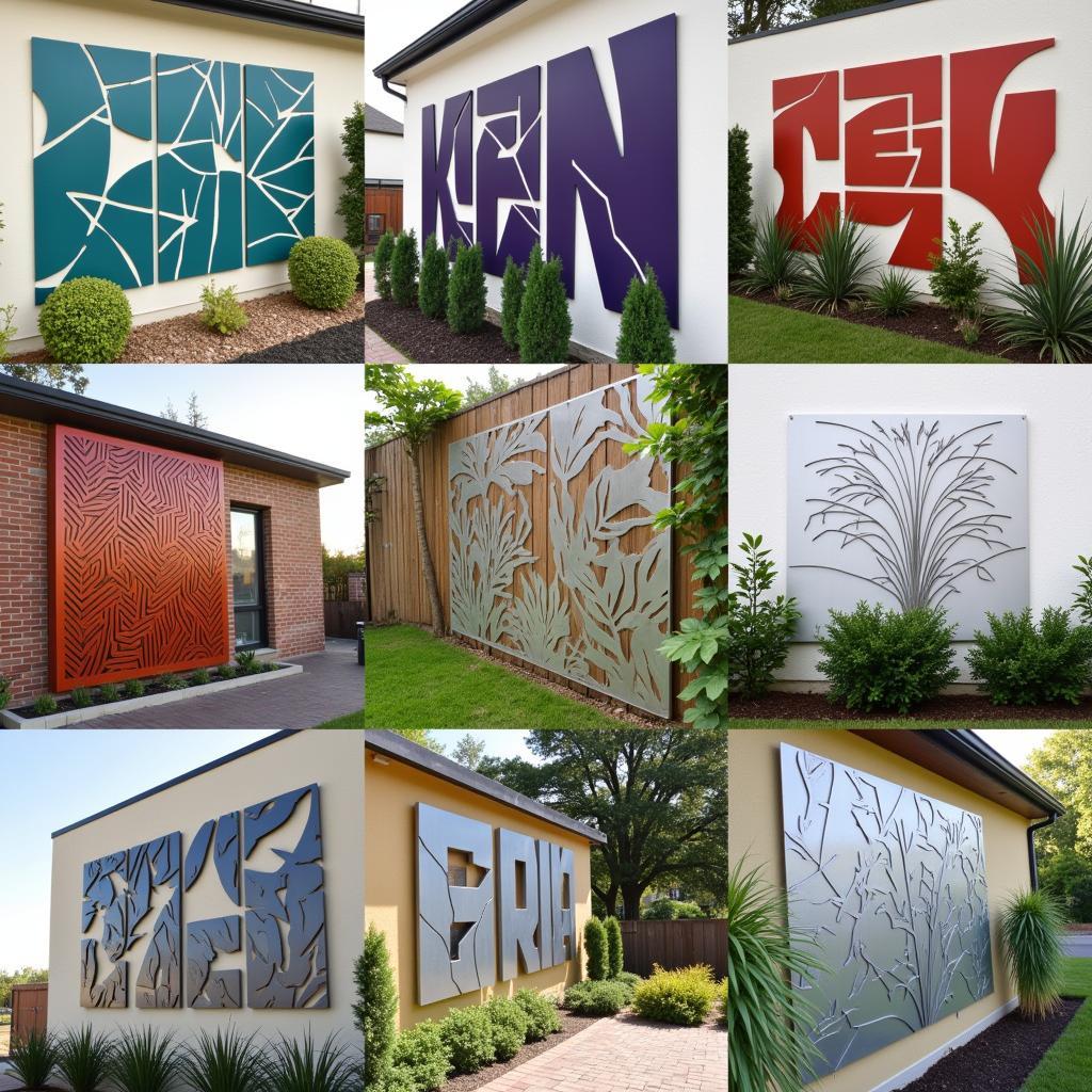 Modern Metal Exterior Wall Art Designs